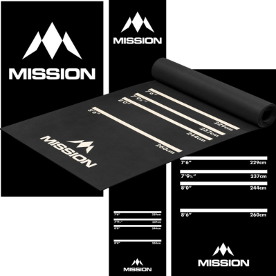 Mission Darts Mat Heavy Duty Rubber Professional 10kg Pro...