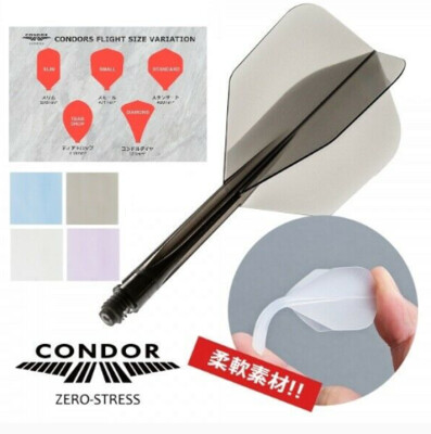 Condor Zero-Stress Standard Short Clear Black Dart Flights