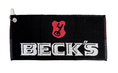 Queuepflege-Handtuch - Becks mit Oese - Bar Towel