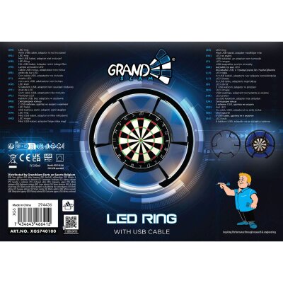 Grandslam Saturn 300 Dartboard USB LED Beleuchtungsring