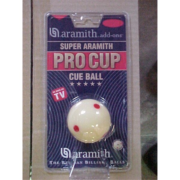 Aramith Spielball (Weisse) 52,4 Pro Cup m 6 roten Punkten