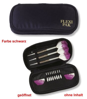 Darttasche FLEXI-PAK , Farbe schwarz, für Steel- und Softdarts