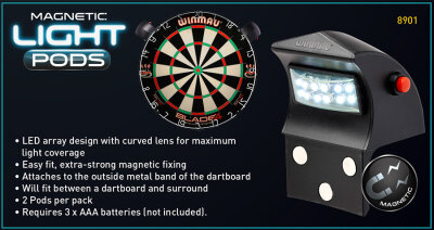 Winmau Magnetic Light PODS - LED Dartboard Beleuchtung