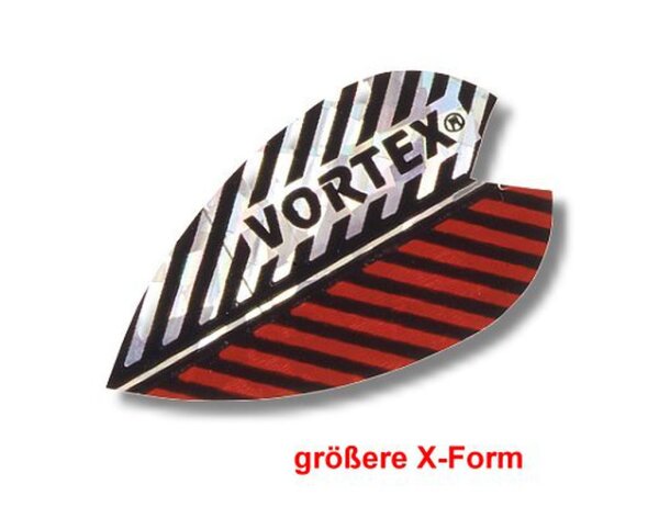 Flights Vortex, Form X (größere Form), rot-weiß