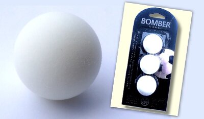 Kickerball Bomber ROBERTSON, weiß, 35,1 mm, 3 Stück im Set,