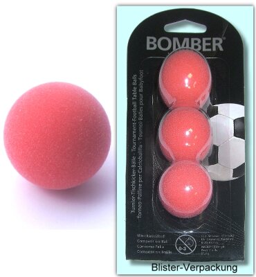 Kickerball Bomber ROBERTSON, rot, 35,1 mm, 3 Stück...