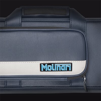 Molinari Flat Bag Billard Tasche 2/4 navy/creme 2 Queues - Pool Billiard Cue Case