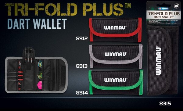 Winmau Tri-Fold Wallet Plus Darttasche 8312 schwarz/ rot