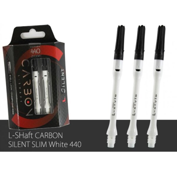 L-Style L Shafts Carbon Spinning Slim 440 (58mm) long Silent Carbon White