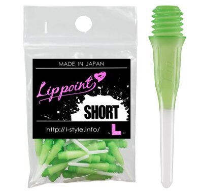 L-Style Short Lip Point TwoTone Grün 30 Stück