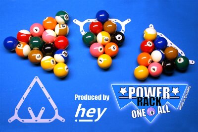 Power Rack, One 4 All, 8-Ball, 9-Ball, 10-Ball Aufbauschablone