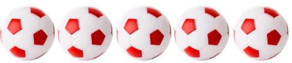 Kickerball WINSPEED-5-er Set-weiß/rot