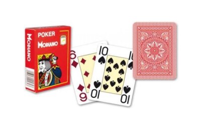 Modiano Pokerkarten Rot 100% Plastik 4 Large Index