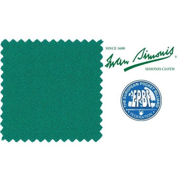 Billardtuch Simonis 860 HR, 165cm breit, blue/green, lfd. Dezimeter