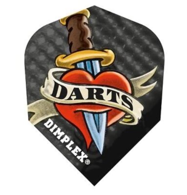 Harrows Dimplex Standard Dart Flights Dagger in Heart