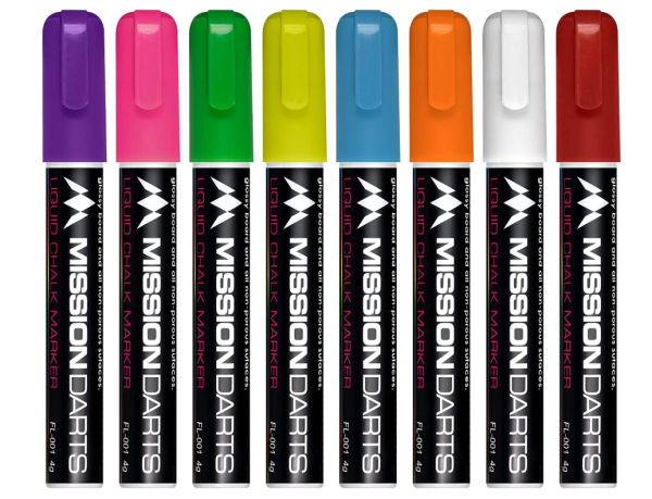 Mission Liquid Chalk Markers - 8 Farben - Flüssigkreidestifte