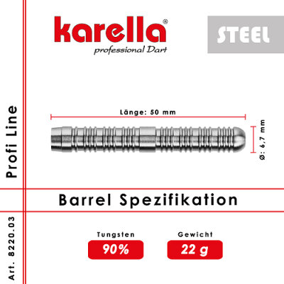 Steelbarrel Karella Profi Line 90% Tungsten PL-03 22 g.