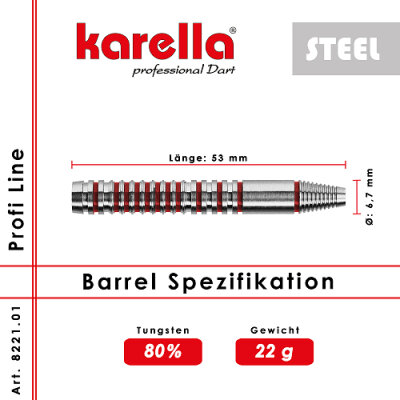 Steelbarrel Karella Profi Line 80% Tungsten PL-01 22 g.