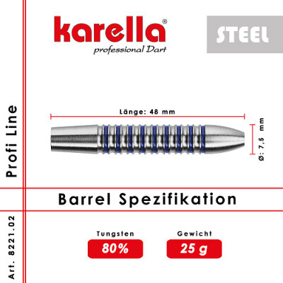 Steelbarrel Karella Profi Line 80% Tungsten PL-02 25 g