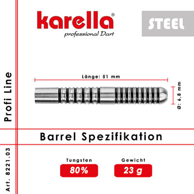 Steelbarrel Karella Profi Line 80% Tungsten PL-03 23 g