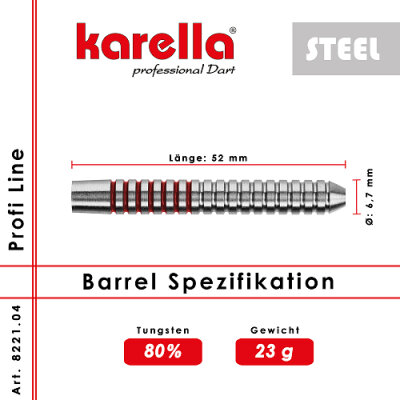 Steelbarrel Karella Profi Line 80% Tungsten PL-04 23 g