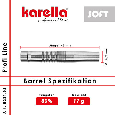 Softbarrel Karella Profi Line 80% Tungsten PLS-02 17 g
