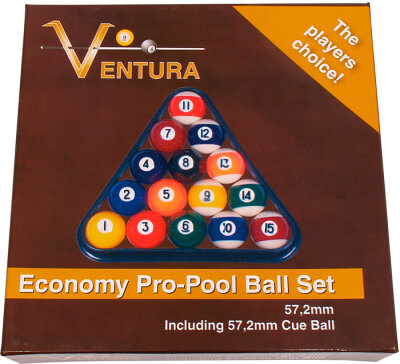 Ventura Pool-Bälle-Set Polyester 57.2mm Economy