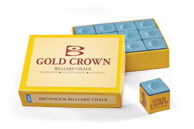 Brunswick Billard Kreide blau, Box mit 12 Stück