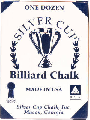Silver Cup Billard Kreide blau 12 Stk.